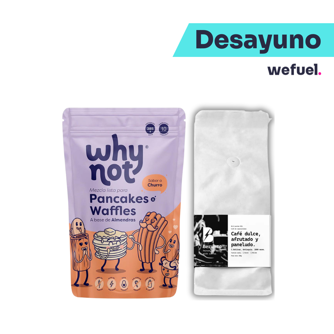 Pack mezcla waffles de almendra + café