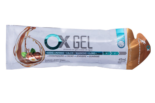 OX sports Gel sin cafeína. Con Sales Minerales