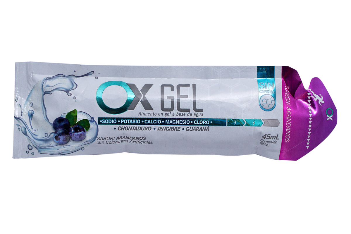 OX sports Gel sin cafeína. Con Sales Minerales