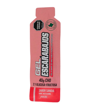 Escarabajos Gel Deportivo Maltodextrina Sandía 60g | 40g CHO Alta Carga