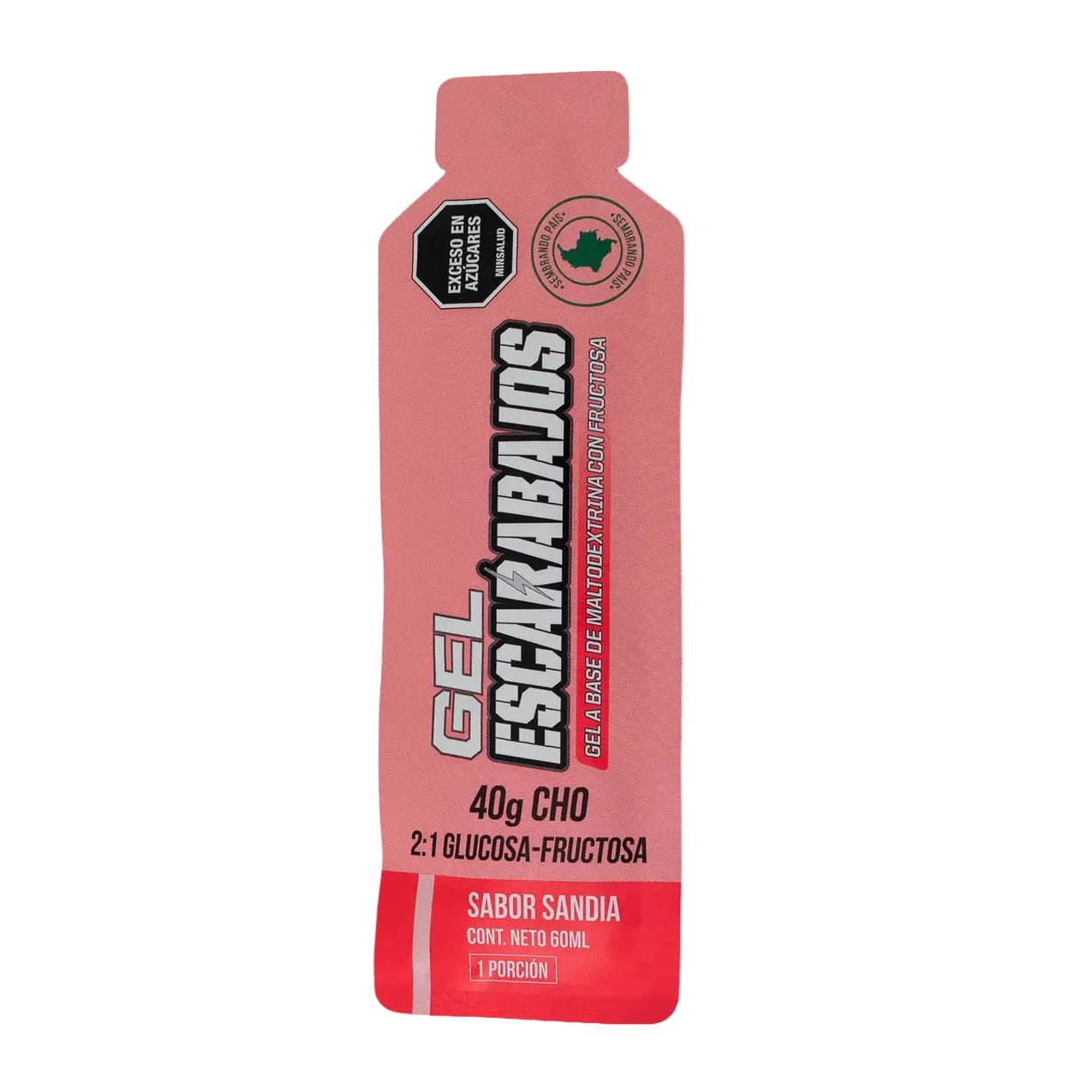 Escarabajos Gel Deportivo Maltodextrina Sandía 60g | 40g CHO Alta Carga
