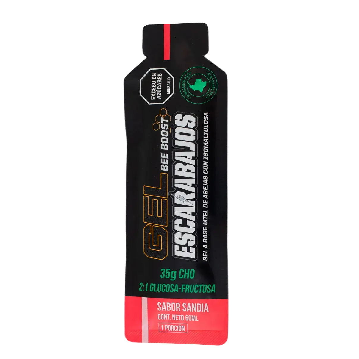 Escarabajos Gel Deportivo Bee Boost Sandía 60g | Miel de Abejas 40g CHO