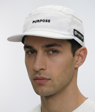 PURPOSE gorra glaciar con ULTRA COOL TECH Blanco Ártico