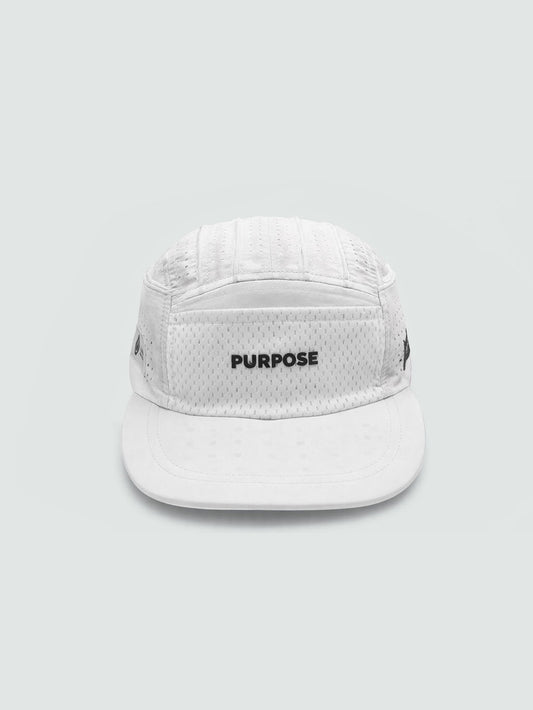 PURPOSE gorra glaciar con ULTRA COOL TECH Blanco Ártico