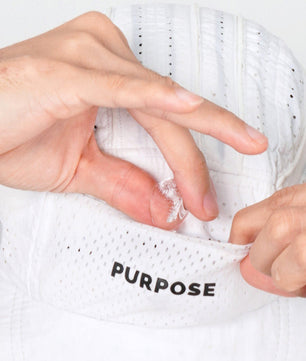 PURPOSE gorra glaciar con ULTRA COOL TECH Blanco Ártico