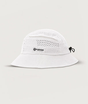 PURPOSE bucket hat glaciar con ULTRA COOL TECH blanco hielo