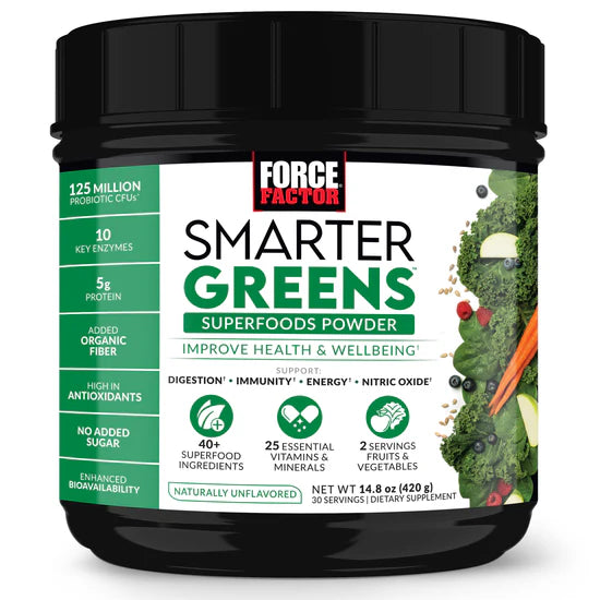 Force Factor Smarter Greens Superfoods Powder (420g - 30 servicios)