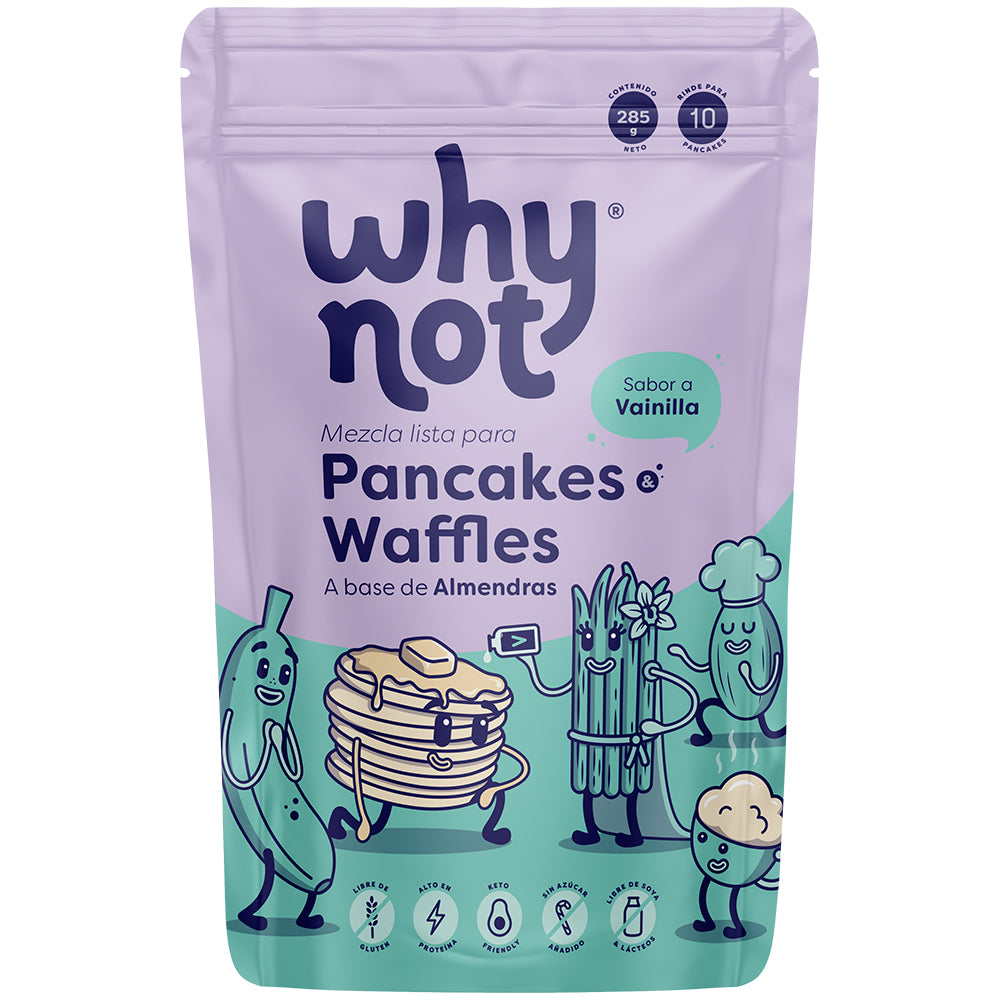 why not mezcla pancakes & waffles a base de almendra