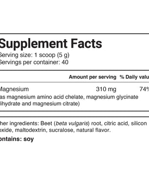 PILLAR Performance Triple Magnesio Polvo 80 servicios