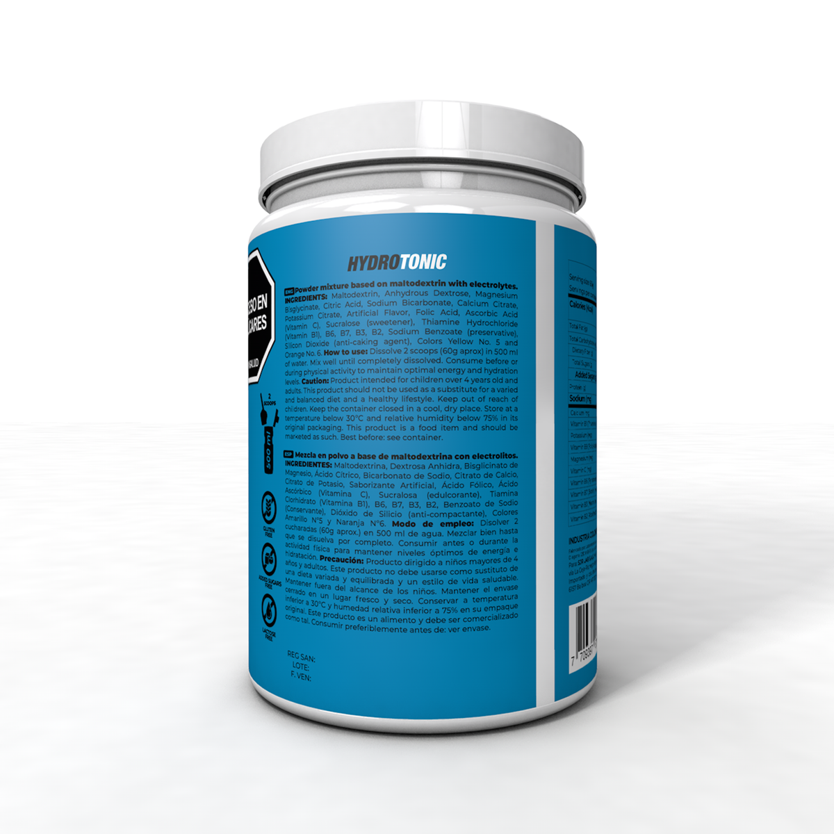IB Sports Hydrotonic bebida hidratante Frambuesa 850g, foto 4