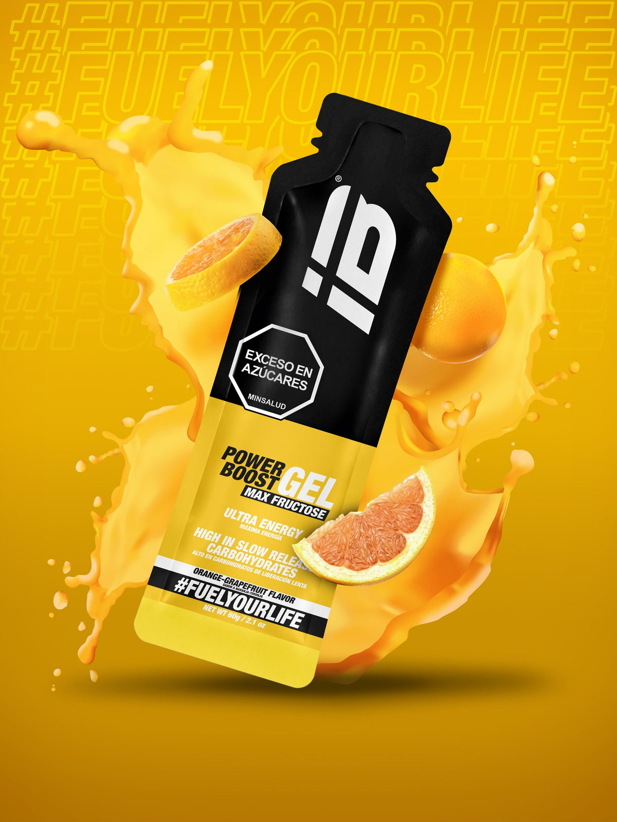 IB Sports Power Boost Gel Max Fructose Naranja Toronja, foto 3
