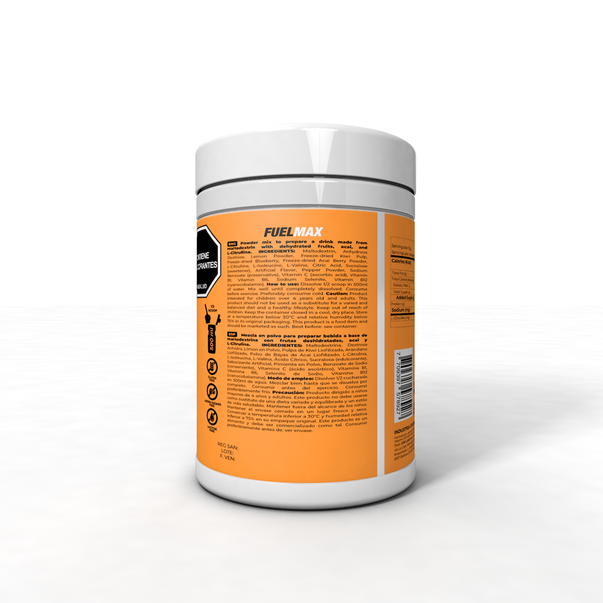 IB Sports Fuelmax Pre-Workout Mandarina 400g, foto 2