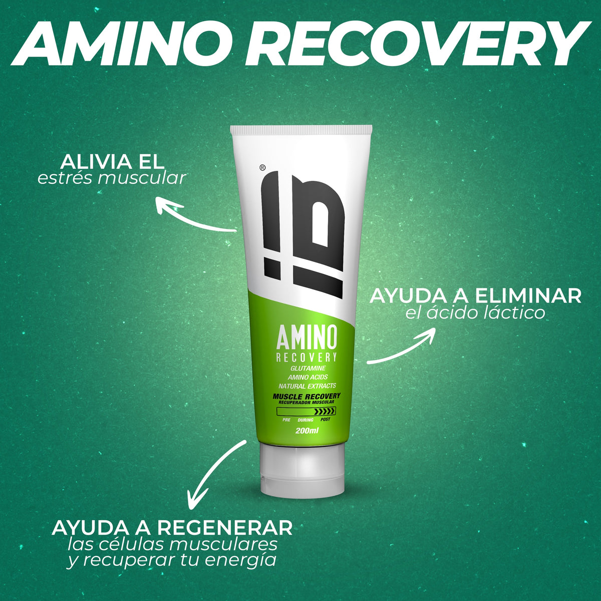 IB Sports Amino Recovery crema muscular 200ml, foto 3