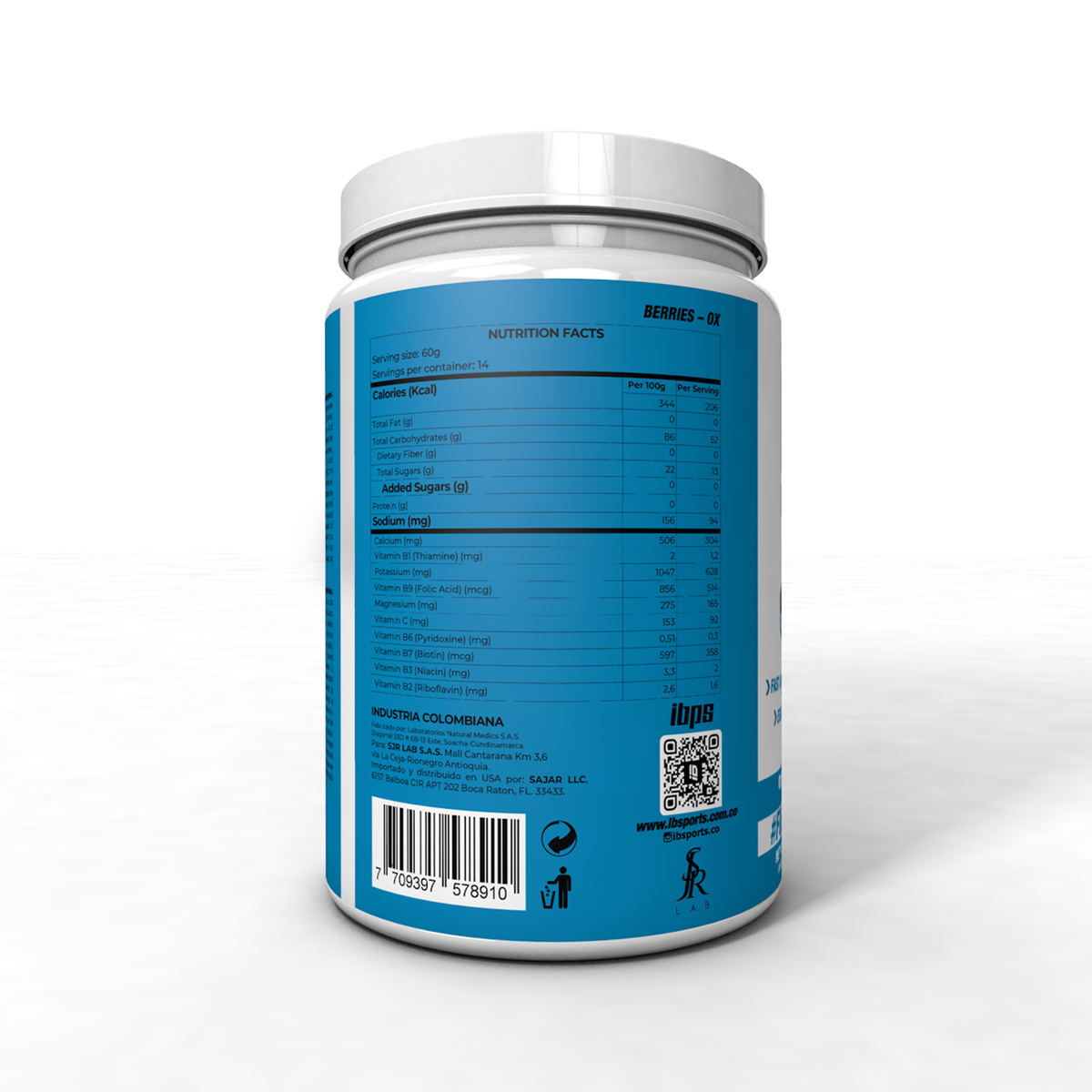 IB Sports Hydrotonic bebida hidratante Frambuesa 850g, foto 3
